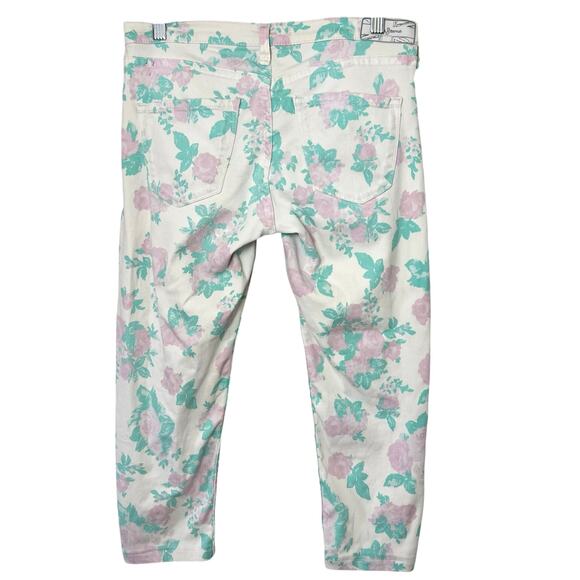 Vintage Y2K Pepe Jeans Capris in Pastel Floral Print Low Rise Sz 28 - Picture 6 of 11